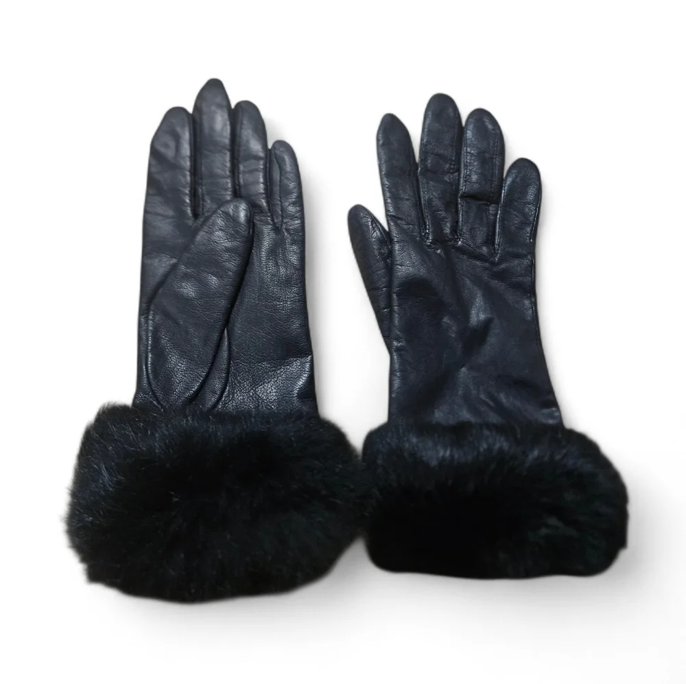 Wilsons Leather Genuine Leather Gloves with Fur Cuff – Size S/M